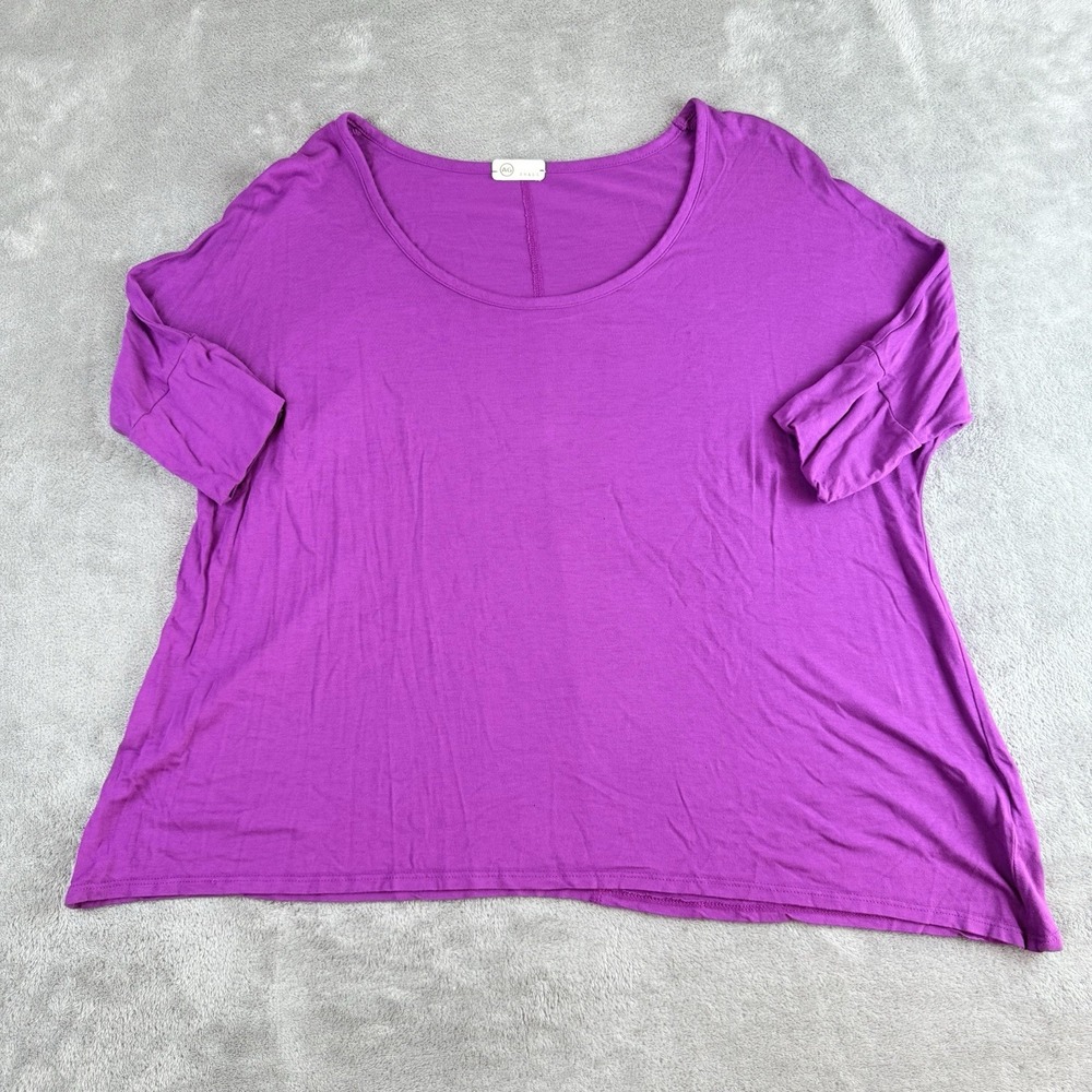 AG Adriano Goldshmied Top Womens Small Purple Orchid Rayon Short‎ Sleeve Casual